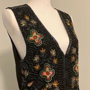 Other Destination vintage beaded vest size M